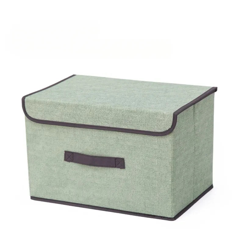 Aufbewahrungsbox aus Vliesstoff, faltbar mit Deckel und Frontgriff