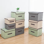 Aufbewahrungsbox aus Vliesstoff, faltbar mit Deckel und Frontgriff
