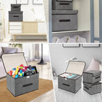 Aufbewahrungsbox aus Vliesstoff, faltbar mit Deckel und Frontgriff