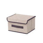 Aufbewahrungsbox aus Vliesstoff, faltbar mit Deckel und Frontgriff