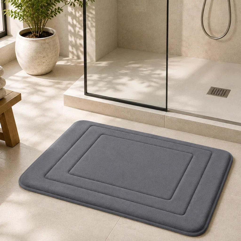 Badematte aus weichem Fleece, kurzflorig und maschinenwaschbar - Ansicht 2