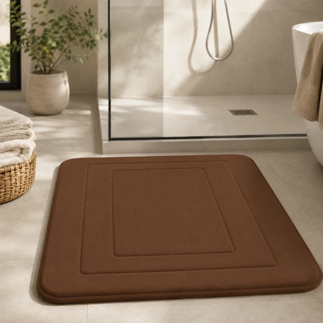 Badematte aus weichem Fleece, kurzflorig und maschinenwaschbar - Ansicht 4