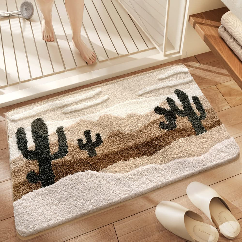 Badematte weich und saugfähig mit Landschaftsmotiven, maschinenwaschbar - Ansicht 5