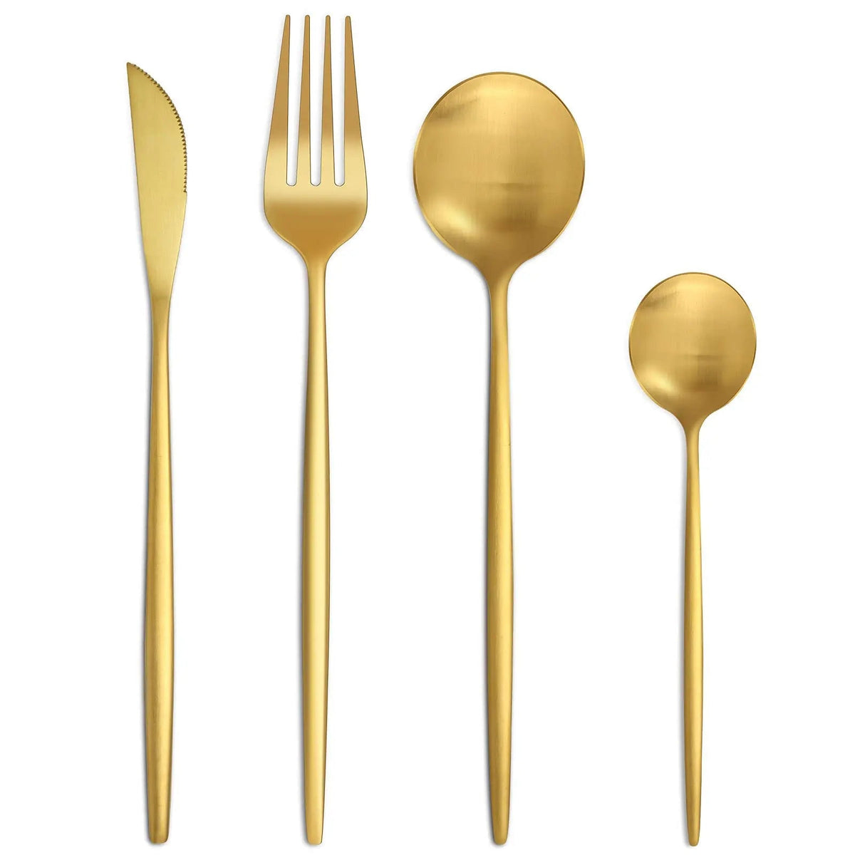 Besteck Set aus Edelstahl mit schlanken Griffen, modernes Design - Ansicht 11