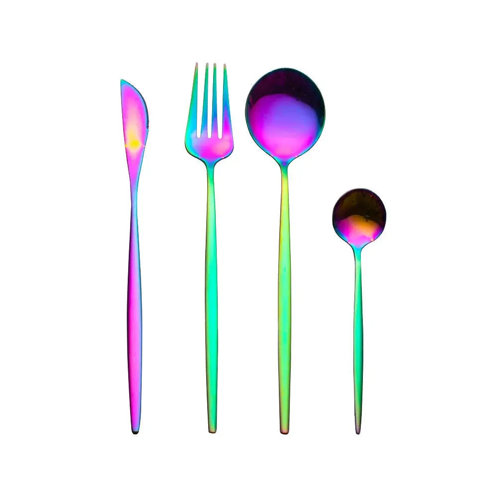 Besteck Set aus Edelstahl mit schlanken Griffen, modernes Design - Ansicht 13