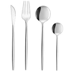Besteck Set aus Edelstahl mit schlanken Griffen, modernes Design - Ansicht 7