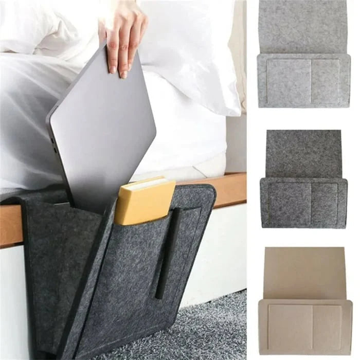 Bettorganizer mit Fächern, Betttasche zum Einklemmen