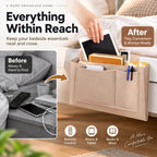 Bettorganizer mit Fächern, Betttasche zum Einklemmen