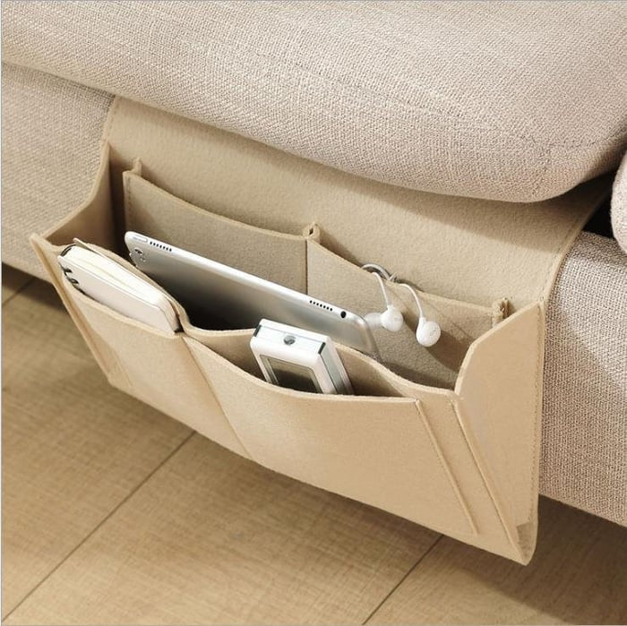 Bettorganizer mit Fächern, Betttasche zum Einklemmen