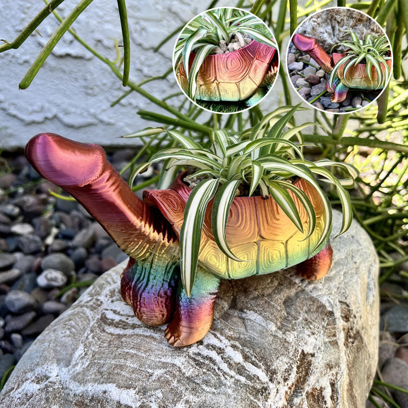 Blumentopf aus Kunstharz im 3D-Druck mit humorvoller Tierfigur - Ansicht 10