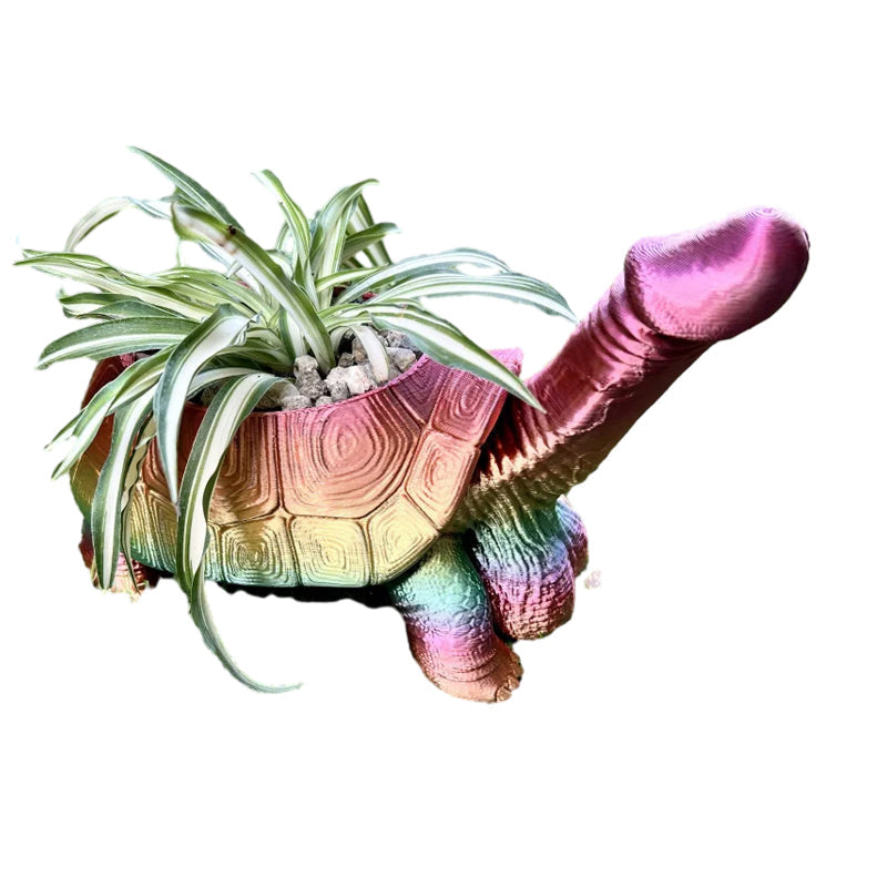 Blumentopf aus Kunstharz im 3D-Druck mit humorvoller Tierfigur - Ansicht 14