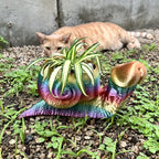Blumentopf aus Kunstharz im 3D-Druck mit humorvoller Tierfigur - Ansicht 2