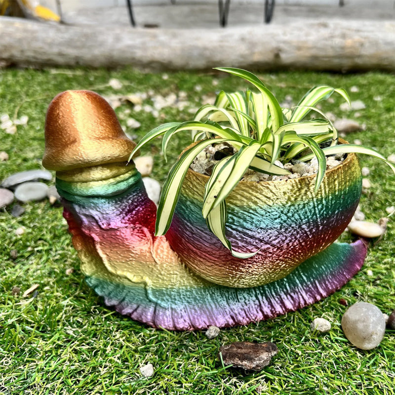 Blumentopf aus Kunstharz im 3D-Druck mit humorvoller Tierfigur - Ansicht 4
