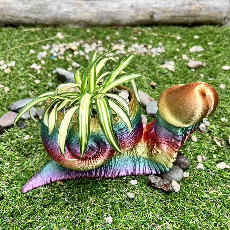 Blumentopf aus Kunstharz im 3D-Druck mit humorvoller Tierfigur - Ansicht 5
