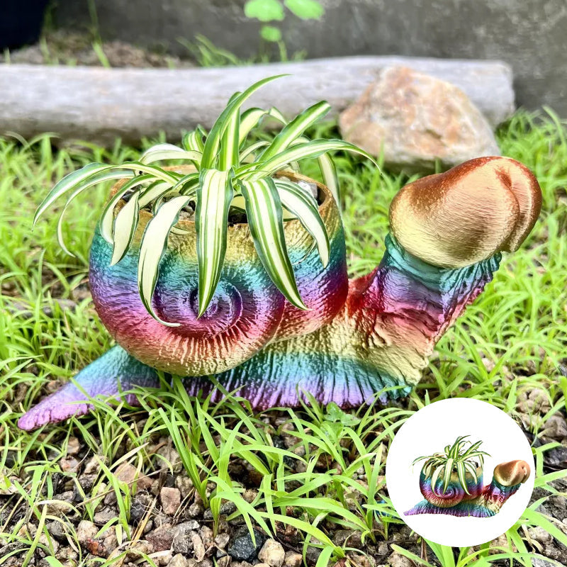 Blumentopf aus Kunstharz im 3D-Druck mit humorvoller Tierfigur - Ansicht 9