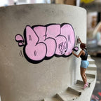 Blumentopf handgefertigt mit Graffiti, handbemalt in Betonoptik - Ansicht 5