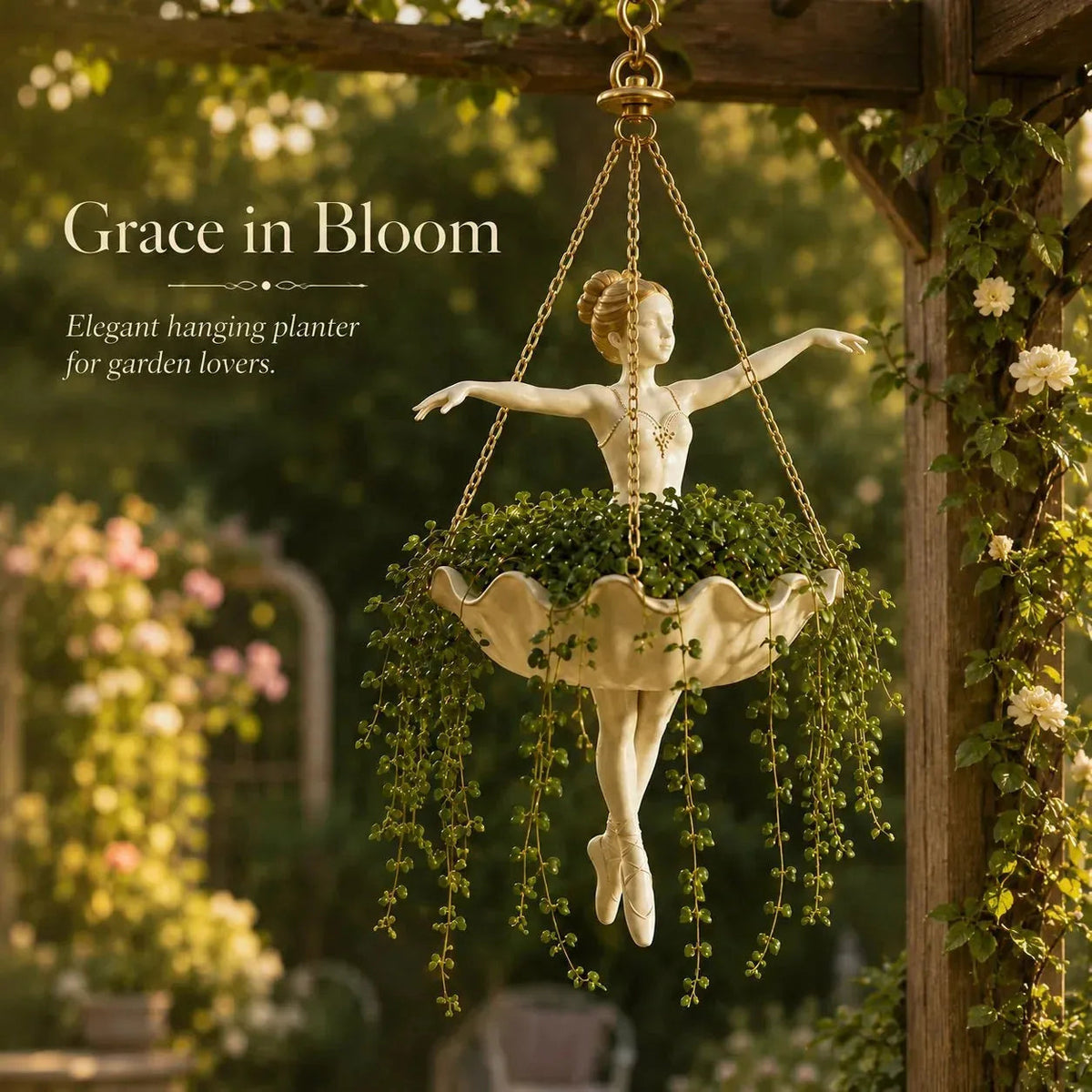 Blumentopf zum Aufhängen in Ballerinaform für innen und aussen