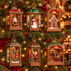 Christbaumschmuck in Laternenform, nostalgisch mit Beleuchtung - Ansicht 10