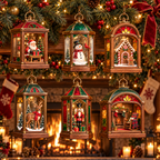 Christbaumschmuck in Laternenform, nostalgisch mit Beleuchtung - Ansicht 9