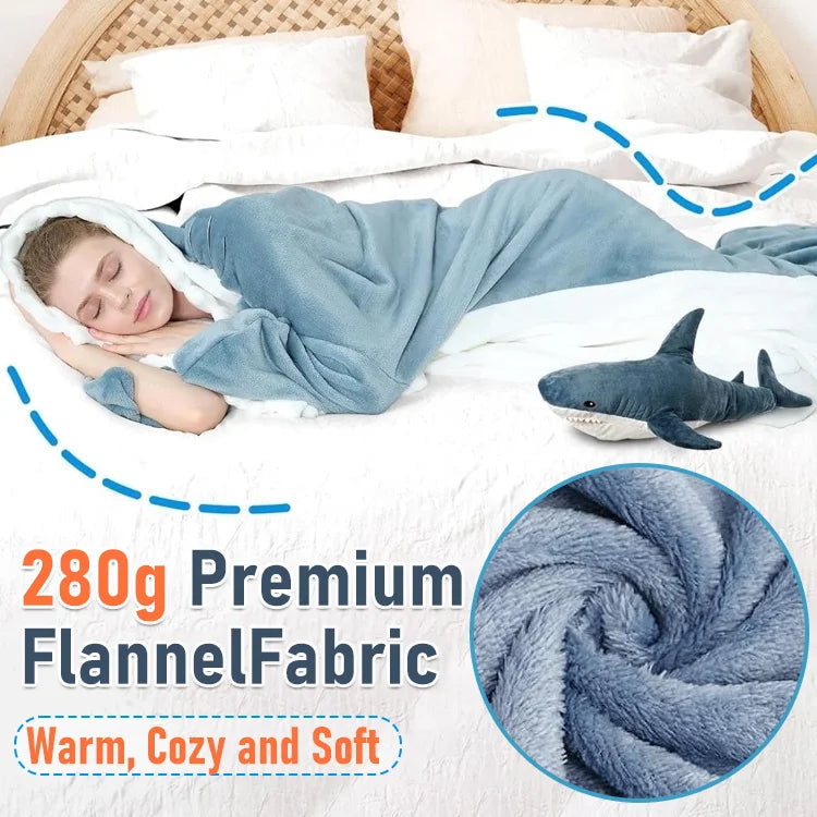 Decke mit Ärmeln aus Flanell, Haiform und lockerer Schnitt