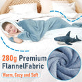 Decke mit Ärmeln aus Flanell, Haiform und lockerer Schnitt