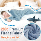 Decke mit Ärmeln aus Flanell, Haiform und lockerer Schnitt