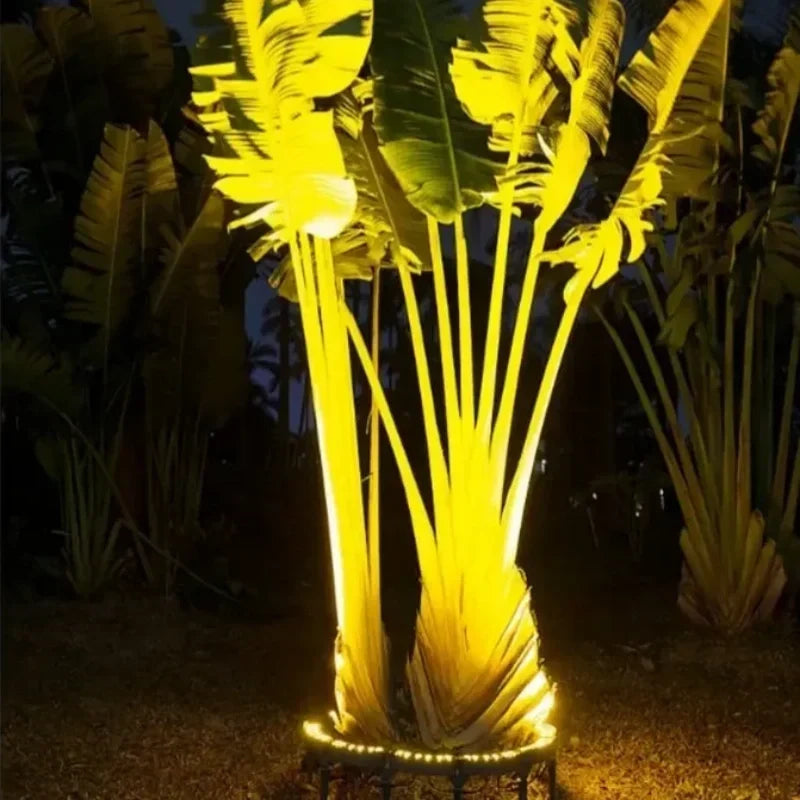 Gartenleuchte aus Aluminiumguss, wetterfester LED-Baumstrahler in Ringform