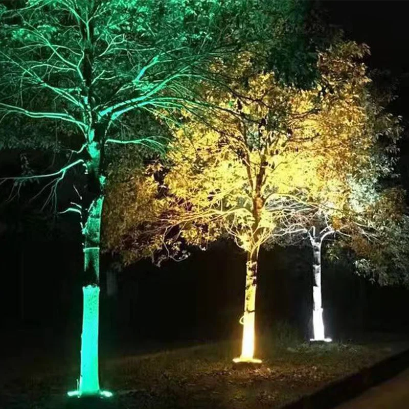 Gartenleuchte aus Aluminiumguss, wetterfester LED-Baumstrahler in Ringform
