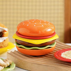 Geschirr Set aus Keramik, stapelbar in Hamburger-Form
