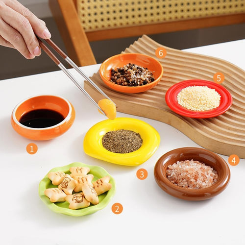 Geschirr Set aus Keramik, stapelbar in Hamburger-Form - Ansicht 2