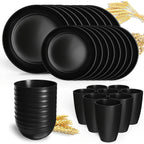 Geschirr Set aus Kunststoff, wiederverwendbar und mikrowellengeeignet