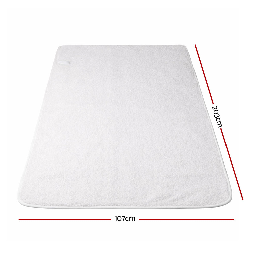 Heizdecke aus Fleece mit Temperaturregelung, waschbares Wärmeunterbett