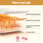 Heizdecke aus Fleece mit Temperaturregelung, waschbares Wärmeunterbett