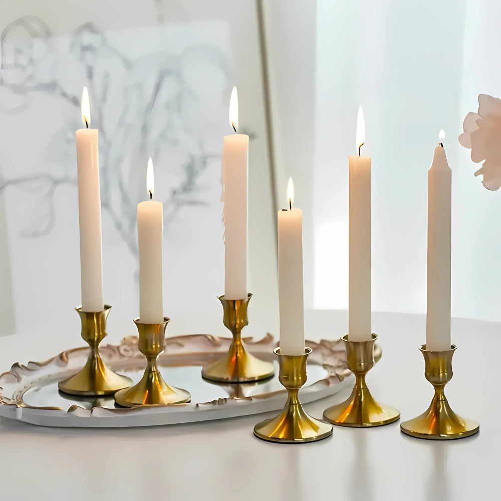 Kerzenständer aus Eisen, pulverbeschichtet im klassischen Stil