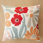 Kissenbezug aus Baumwollmischung mit Blumenmotiv, quadratisch - Ansicht 4