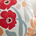 Kissenbezug aus Baumwollmischung mit Blumenmotiv, quadratisch - Ansicht 9
