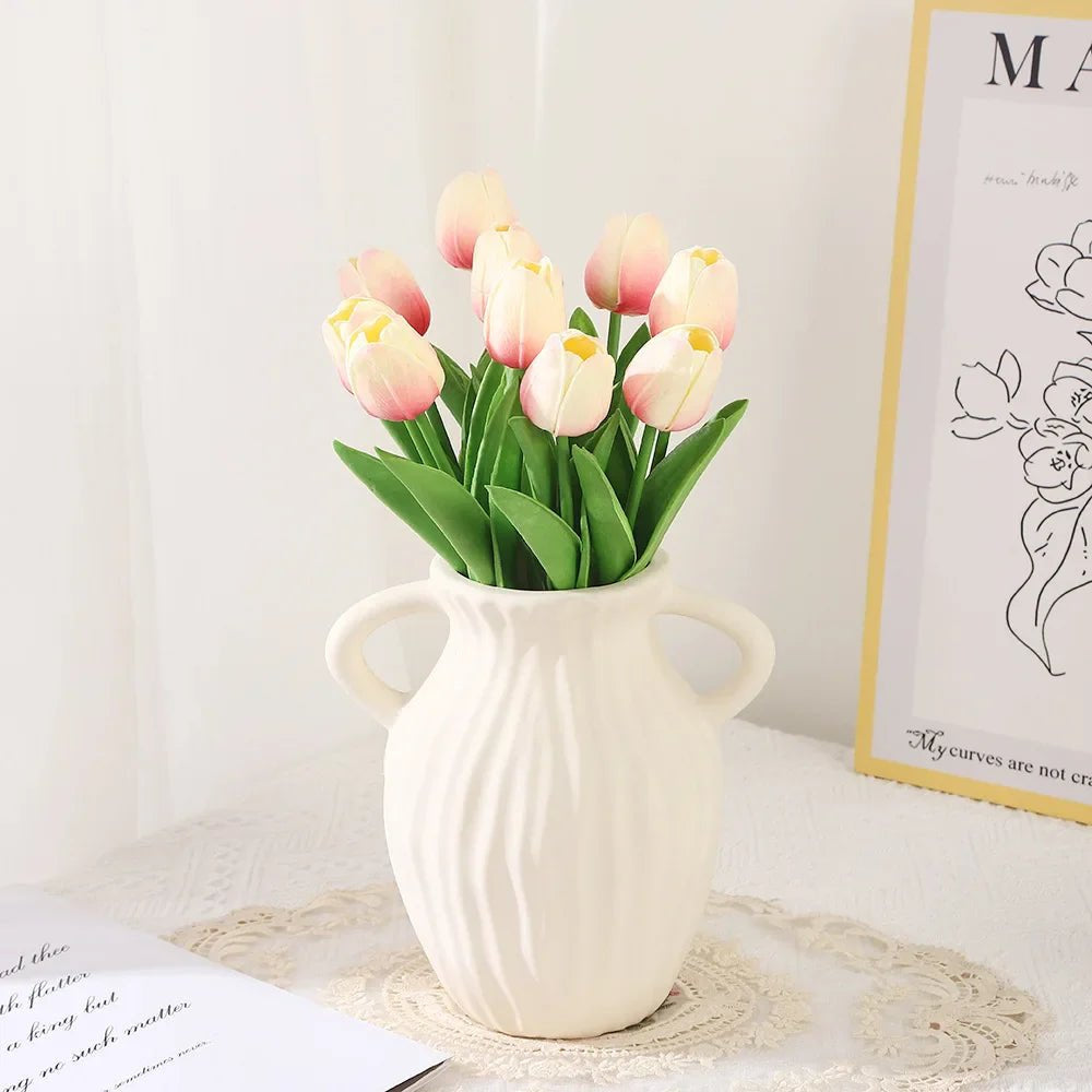 Kunstblumen Tulpen mit biegsamen Stielen und naturgetreuen Blüten