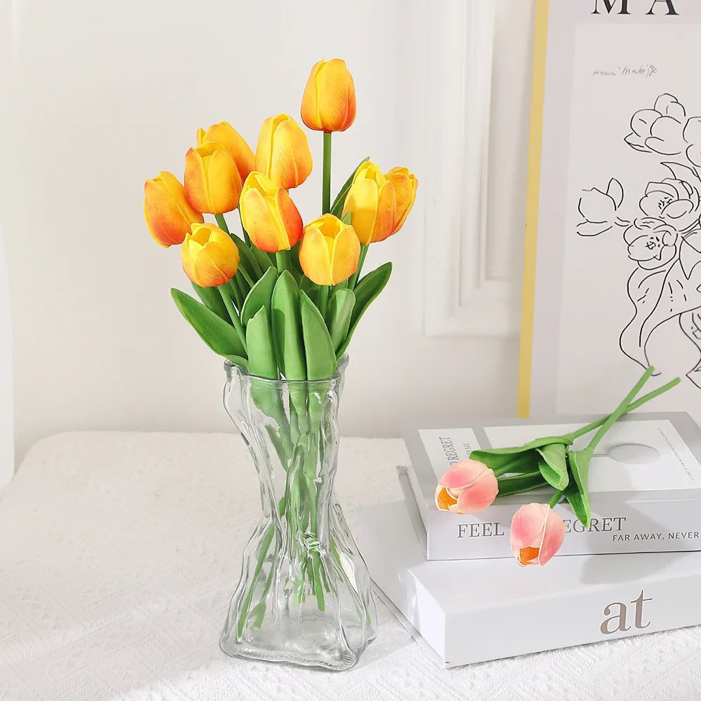 Kunstblumen Tulpen mit biegsamen Stielen und naturgetreuen Blüten