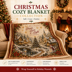 Kuscheldecke aus Flanell-Fleece mit Weihnachtsmotiven, weich und leicht - Ansicht 2