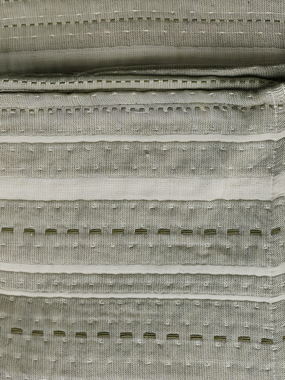 Kuscheldecke aus handgewebter Baumwolle mit Streifen und Quasten - Ansicht 4