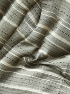 Kuscheldecke aus handgewebter Baumwolle mit Streifen und Quasten - Ansicht 6