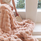 Kuscheldecke aus Teddyplüsch, extra dick und warm für Bett und Sofa - Ansicht 11