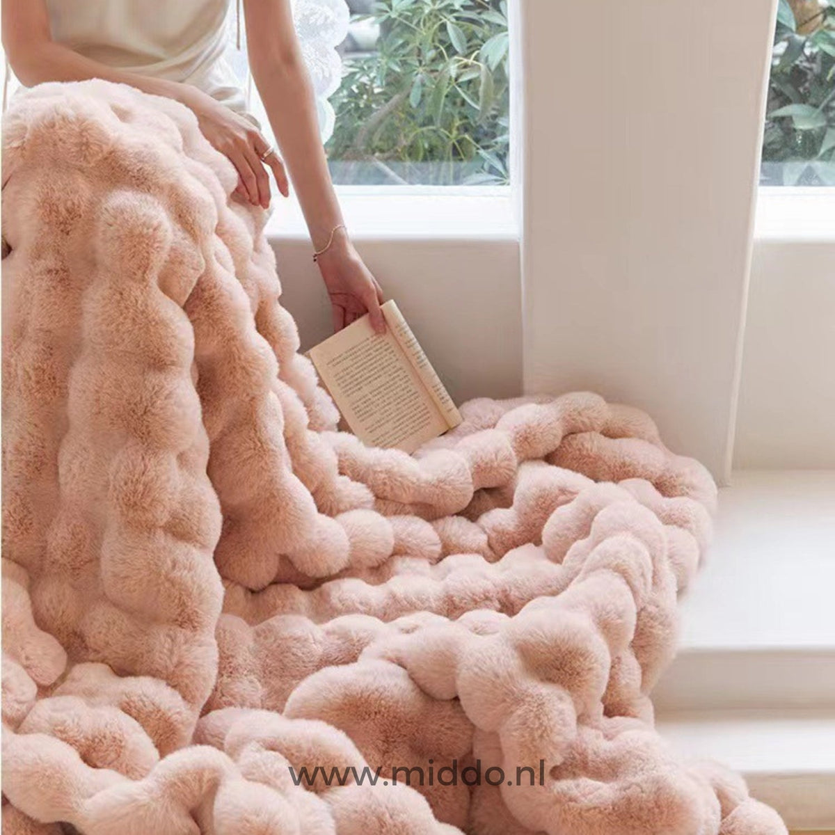 Kuscheldecke aus Teddyplüsch, extra dick und warm für Bett und Sofa - Ansicht 11