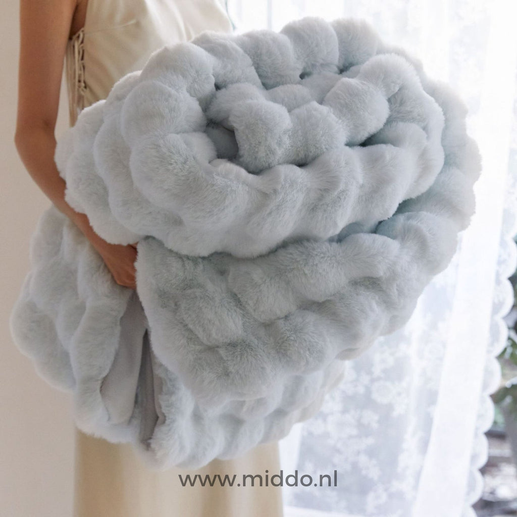 Kuscheldecke aus Teddyplüsch, extra dick und warm für Bett und Sofa - Ansicht 12