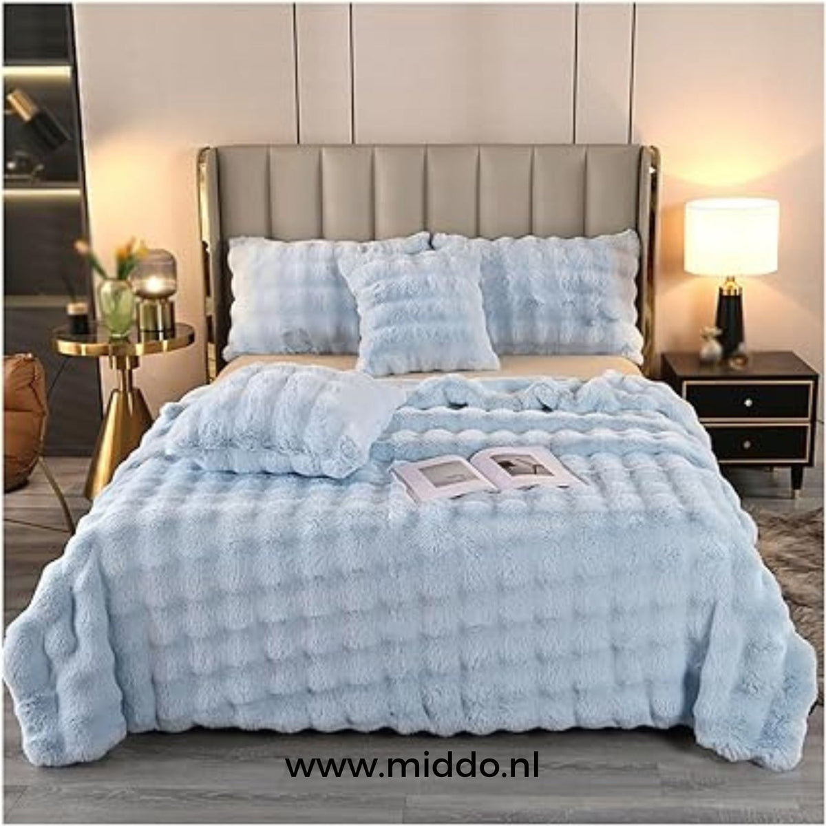 Kuscheldecke aus Teddyplüsch, extra dick und warm für Bett und Sofa - Ansicht 3