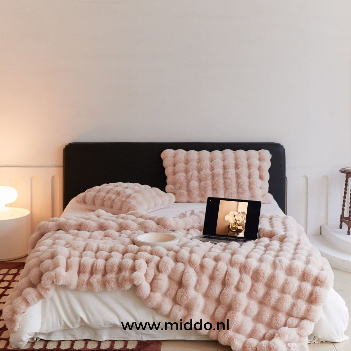 Kuscheldecke aus Teddyplüsch, extra dick und warm für Bett und Sofa - Ansicht 4
