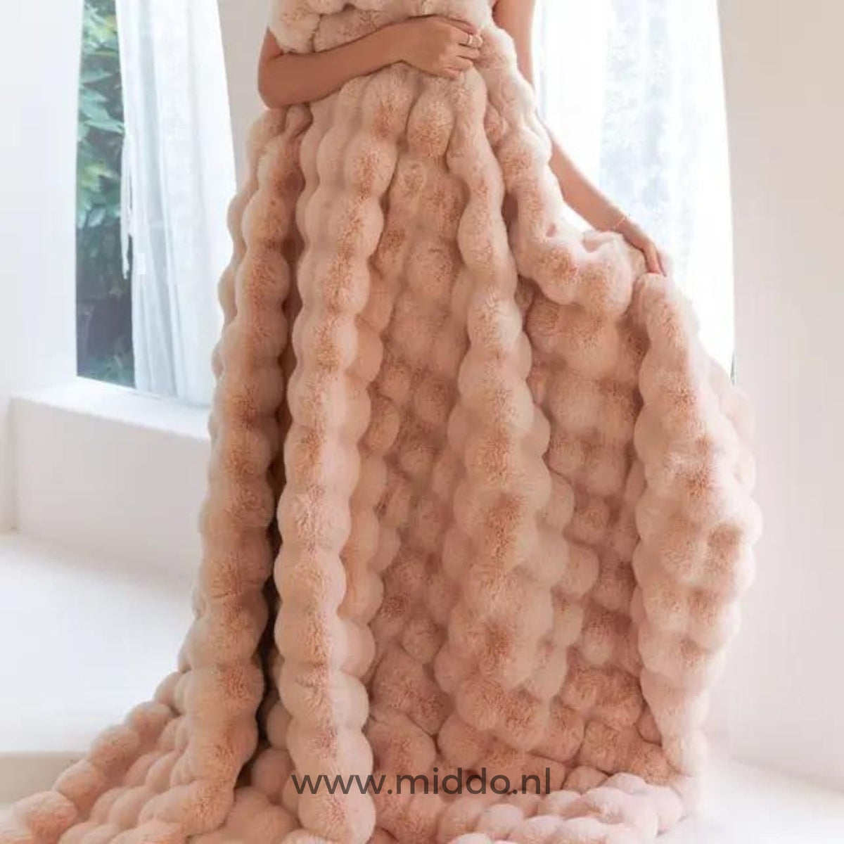 Kuscheldecke aus Teddyplüsch, extra dick und warm für Bett und Sofa - Ansicht 8