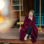 Kuscheldecke aus Wolle, warme Winterdecke für Reisen und Camping