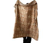 Kuscheldecke aus Wollmischung mit Hahnentritt-Jacquardmuster