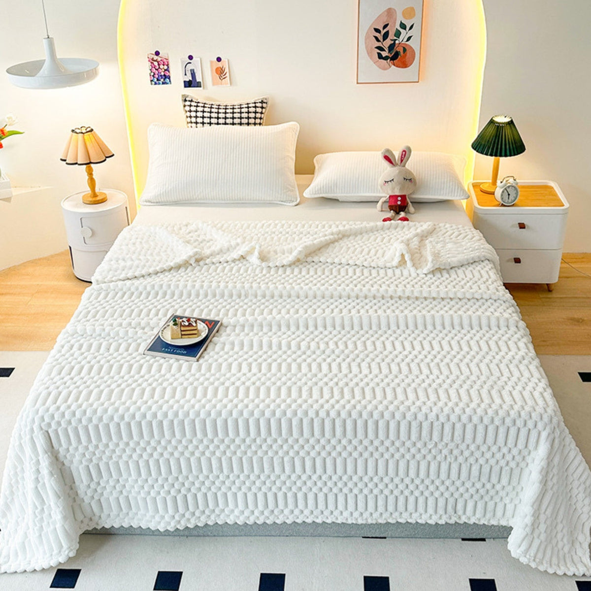 Kuscheldecke extra weich und dick mit Reliefmuster, Winterdecke - Ansicht 4